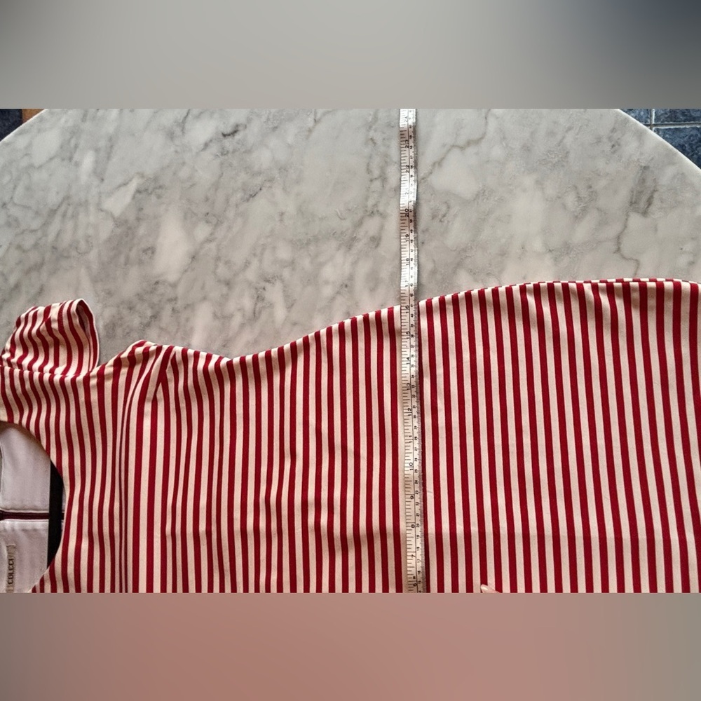 Colcci red and white striped bodycon dress size S short sleeve - Picture 12 of 15